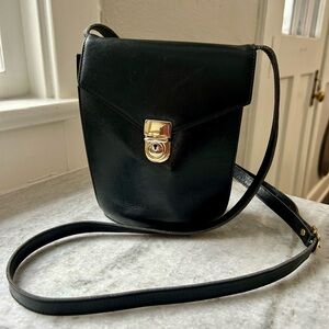 Cole Haan Elegant Black Leather Crossbody Bag